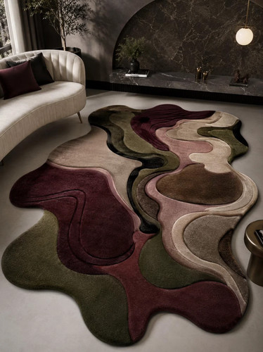 Hand tufted wool area rug - hand,