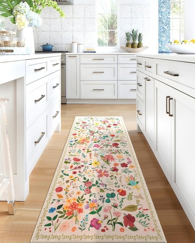 Boho floral runner rug - boho,